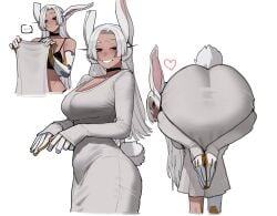 big_ass big_butt boku_no_hero_academia bubble_ass bubble_butt dark-skinned_female dress miruko my_hero_academia praise_da_booty_(meme) ratatatat74 rumi_usagiyama smile