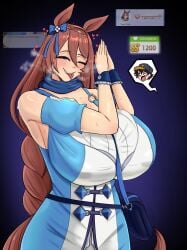 big_breasts boobs braid brown_hair clothed goo_goo_babies horndogo36 horse_ears horse_girl inminent_sex milf super_creek_(umamusume) tagme tounge_out trainer umamusume umamusume:_cinderella_gray umamusume_pretty_derby