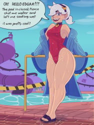 brawl_stars colette_(brawl_stars) female female_only jams_draws swimsuit_colette_(brawl_stars)