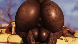 1boy 3d 3d_(artwork) 3d_animation animated anthro anus ass backsack balls ballsack bethesda_softworks big_ass big_belly big_butt butt_tattoo car claws deathclaw destroyed_vehicle enclaw_(willie_piv) fallout feral from_behind gay gif inviting jiggle male male_only monster nude presenting presenting_ass presenting_butt raised_tail roblox scalie short_playtime sky teasing willie_piv