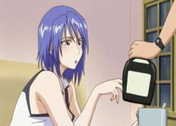 1boy 1girls animated aniyome_wa_ijippari ass bare_legs bare_thighs blue_hair brown_hair dimples_of_venus drunk duo duo_focus female female_focus full_body hentai hentai_series horny horny_female katsuragi_mai katsuragi_tsutomu lover-in-law male male/female panties pantyshot purple_underwear short_hair straight straight_hair tagme