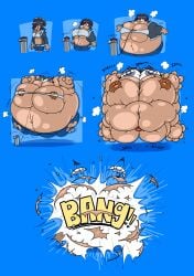air_inflation air_tank bang beauty_mark beauty_mark_under_eye belly belly_expansion belly_inflation breast_expansion breast_inflation breasts bulging_eyes bursting cheeks_inflation comic expansion eyes_bulging feet_expansion female hair_expansion hands_inflation hose hose_in_mouth hose_inflation huge_belly huge_breasts hyper_belly hyper_breasts hyper_cheeks hyper_eyelashes hyper_eyes hyper_feet hyper_hair hyper_hands hyper_nipples hyper_pussy inflation mole mole_under_eye nipple_expansion nipple_inflation nipples original_character popping pussy_inflation ripped_clothing semi-stick sequence tan-skinned_female tanned_skin uber_inflation