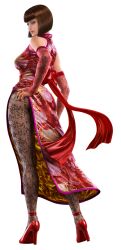 anna_williams tekken dress teasing rear_view