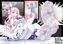 eyuji1 femdom giantess foot_fetish foot_focus feet size_difference shrinking humiliation mika_(blue_archive)