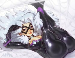 felicia_hardy black_cat_(marvel) marvel marvel_comics spider-man_(series) 2026 marvel_rivals black_cat_(marvel_rivals) 1girls female voluptuous voluptuous_female seductive seductive_look white_hair white_body light_skin light-skinned_female collar choker bodysuit skin_tight tight_clothing tight_clothes mask masked masked_female eyemask domino_mask breasts big_breasts huge_breasts large_breasts thick_breasts massive_breasts hips wide_hips thick_hips thick thick_thighs curvy curvy_figure curvy_body curvaceous curvaceous_figure curvaceous_body curvy_hips curvaceous_hips curvaceous_female curvy_female seducing enticing alluring temptation tempting teasing teasing_viewer tempting_viewer looking_at_viewer asthman shiny shiny_clothes ass big_ass huge_ass large_ass massive_ass thick_ass butt big_butt huge_butt large_butt massive_butt thick_butt color web colored pinup white_background spider_web blue_eyes red_lipstick