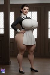 1girls 3d 3d_model 3d_render ai ai_assisted ai_generated bare_legs big_ass big_breasts black_hair brown_hair busty curvaceous curvy dark_hair female hand_on_hip heels high_quality hourglass_figure huge_ass huge_breasts isabella_(the_promised_neverland) isabella_(yakusoku_no_neverland) lewdstein light-skinned_female light_skin long_sleeves maid maid_apron maid_outfit maid_uniform massive_breasts mature_female milf miniskirt purple_eyes seductive skimpy solo standing the_promised_neverland thick_thighs thin_waist tight_clothing voluptuous wide_hips yakusoku_no_neverland