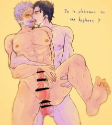 2boys anal beard gay grandfather_and_grandson incest jojo's_bizarre_adventure joseph_joestar jotaro_kujo male male/male male_only male_penetrated male_penetrating_male nude_male old_joseph older_male penetration stardust_crusaders text yaoi younger_male