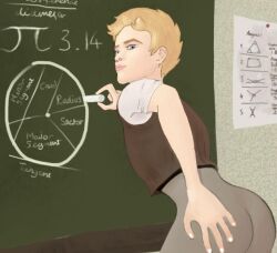 ass ass_focus ass_grab bent_over big_ass big_butt blonde_hair blonde_hair_male blonde_male blue_eyes classroom gay gay_sex homosexual looking_at_viewer male male_only math math_teacher mathematics seduction seductive seductive_look softcore teacher teacher_outfit teachers teaching twink