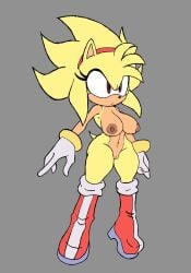 1girls amy_rose big_breasts blackchaos64 breasts casual completely_naked completely_nude exposed_torso female footwear glaring handwear handwear_and_footwear_only hedgehog large_breasts naked nude pussy red_eyes solo solo_female sonic_(series) sonic_the_hedgehog_(series) super_amy super_form thick thick_thighs thighs