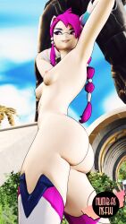 1girls big_ass breasts cat_girl erisa_(fortnite) fortnite pink_hair thenumbersdon'tlie