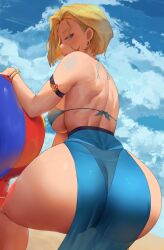 android 18 from dragon ball by araneesama