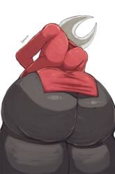 1girls ass ass_focus back back_view big_ass bubble_ass bubble_butt clothing dat_ass female female_only hollow_knight hornet_(hollow_knight) horns huge_ass large_ass orphielll solo solo_female thick_thighs thighs topwear