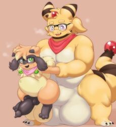 2boys ampharos anal_sex gay gay_sex glasses hyper hyper_penis pokemon pokemon_(species) pururing riolu size_difference