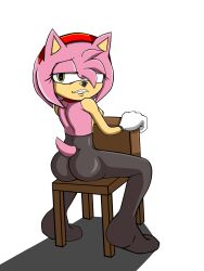 <3_eyes absurd_res amy_rose anthro clothing eulipotyphlan female female/female heart hedgehog hi_res legwear lewdsharx mammal pinup pose sega solo sonic_(series) sonic_the_hedgehog_(series) tights