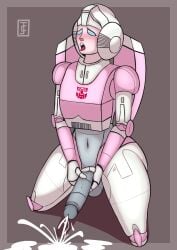 1futa ahe_gao arcee arcee_(g1) autobot autobot_insignia balls big_penis bottomless cum cum_on_floor ejaculation erection futa_only futanari higher_resolution_duplicate humanoid humanoid_penis jamescranmer004 jerking kneeling masturbating masturbation on_knees orgasm penis robot robot_futa robot_humanoid robot_penis slr4rthur solo solo_futa transformers transformers_g1