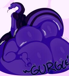 1boy big_ass big_balls big_butt cobra denizen1414 furry gay gigantic_balls gurgling_balls huge_ass huge_balls huge_butt hyper_genitalia male_only nerif_(nerif) purplenoodle sitting_on_balls snake solo_male