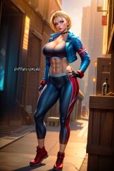 1girls ai_generated blonde_hair blue_eyes cammy_white curvy_body curvy_female diffusionlad female female_focus female_only looking_at_viewer seductive_look solo_female solo_focus stable_diffusion street_fighter voluptuous voluptuous_female