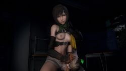 3d absurdres animated breasts final_fantasy final_fantasy_vii final_fantasy_vii_remake handjob highres medium_breasts short_hair tagme video yuffie_kisaragi zenmocap