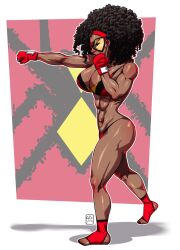 1girls 2d 2d_(artwork) abs afro athletic athletic_female big_breasts black_female black_hair boxing brown-skinned_female brown_body brown_eyes brown_skin cleavage dark-skinned_female dark_skin digital_drawing_(artwork) digital_media_(artwork) female female_only fit fit_female gabocaricaturas hero heroine hips huge_breasts jessica_drew jessica_drew_(earth-332) large_breasts legs marvel marvel_comics muscles muscular muscular_female punching shadow_boxing slim slim_waist solo spider-man:_across_the_spider-verse spider-man:_into_the_spider-verse spider-man_(series) spider-woman spider-woman_(jessica_drew) superhero superheroine sweat sweating thick thick_hips thick_legs thick_thighs thighs toes workout