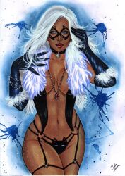 1girls 2023 black_cat_(marvel) curvaceous curvy_female ed_benes_studio felicia_hardy hi_res huge_breasts long_hair looking_at_viewer marvel marvel_comics spider-man_(series) victim_official voluptuous voluptuous_female white_hair