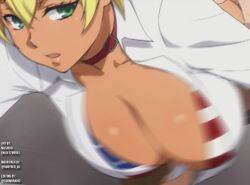 1boy 1girls ahoge american_flag american_flag_bikini animated bikini blonde_hair bored bored_sex bouncing_ass bouncing_breasts breasts busty clothed_female_nude_male clothed_sex collarbone cumskeleton dark-skinned_female disinterested disinterested_sex doggy_style emotionless endured_face expressionless eyebrows_visible_through_hair fat_man female from_behind from_behind_position fucked_from_behind green_eyes gyaru hair_between_eyes heavy_breathing kuro_gyaru large_breasts long_sleeves loop male mito_ikumi mushiro_(nijie728995) nude older_male open_mouth passionate penetration rubyredva sex shiny shiny_skin shokugeki_no_souma shorter_than_30_seconds skirt soft sound sound_edit sound_effects squish straight swimsuit swinging_breasts tagme tan tanned thick_ass thigh_strap thrusting thrusting_hard thrusting_into_ass tile_floor tiles tomboy video voice_acted