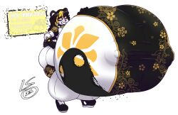 1futa anthro balls big_breasts breasts character_name character_profile clothed clothing full_body fully_clothed furry futa_only futanari huge_breasts hyper_breasts lunarspy model panda solo