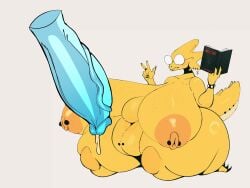 2d 2d_(artwork) 2d_artwork acerattman alphys belly book breasts cock color deltarune dinosaur female huge_breasts hyper hyper_breasts hyper_penis large_breasts large_penis nipple_piercing nipples obese obese_anthro obese_female penis piercings tagme tail thick thick_thighs thights top_heavy uncensored uncensored_breasts uncensored_penis undertale undertale_(series)