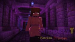 1girls 3d animated blue_eyes brown_hair flower_in_hair horny_female human_female humanoid jenny_belle_(slipperyt) jenny_odd_adventure mine-imator minecraft outside slipperyt tagme