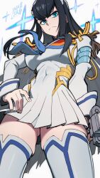 1girls bakuzan blue_eyes female junketsu kill_la_kill kiryuuin_satsuki lhata4564 long_hair skindentation tagme thighhighs tight_clothing