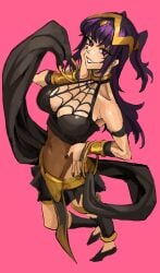 1girls alternate_costume breasts dancer dancer_outfit female female_only fire_emblem fire_emblem_awakening from_above large_breasts looking_at_viewer looking_up nintendo saiykik solo tharja_(fire_emblem)