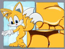 5_toes anthro ass between_toes biped duo feet foot_fetish foot_focus foot_play hi_res male male/male micro sega sokz soles sonic_(series) sonic_the_hedgehog sonic_the_hedgehog_(series) stuck_to_foot tails toes