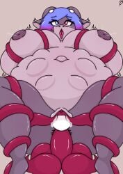 anal anal_sex belly big_belly big_breasts bodily_fluids breast_milking breasts dragon egg egg_bulge egg_laying female furry huge_breasts lactating penetration pregnant tentacle tentacle_in_ass tentacle_penetration tubfy