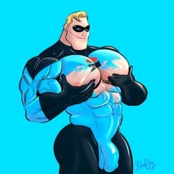 1boy biceps big_bulge big_chest big_cock big_pecs big_penis blue blueboybara bob_parr bodysuit bulge bulging_biceps caucasian caucasian_male daddy dilf disney huge_bulge huge_chest huge_cock huge_pecs huge_penis male male_only masked mr._incredible muscle_growth muscles muscular muscular_male pec_squeeze pecs penis_outline pixar ripped_bodysuit ripped_clothing solo solo_male standing superhero the_incredibles