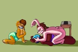 adultpartypunch cotton_candy_(smolbunnyxoxo) dry_humping humiliated humiliation loser masturbation plushophilia satin satin_panties