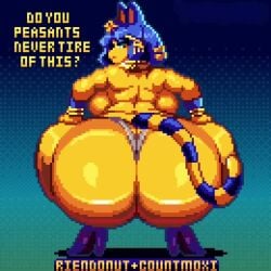 2025 2d animal_crossing animated ankha ankha_(animal_crossing) ass_cleavage blue_hair bouncing_ass butt_crack casual_nudity catgirl countmoxi edit fart fart_edit fart_fetish fart_without_cloud furry green_eyes heels huge_ass huge_breasts looking_at_viewer nintendo pixel_art riendonut sound tagme twerk twerking video voice volume_warning white_thong yellow_fur