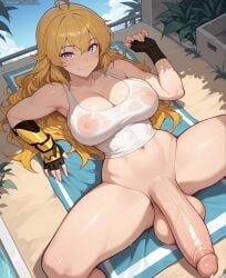 1futa ai_generated futa_only futanari grapesss intersex light-skinned_futanari rwby yang_xiao_long