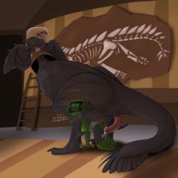 blush cum dandy's_world dinosaur dinosaur_girl futa_on_female long_dick monster monster_penis object_head robot robot_girl scalie shelly_(dandy's_world) size_difference tv_head twisted_shelly_(dandy's_world) vee_(dandy's_world)