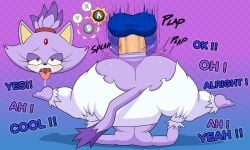 2025 absurd_res ahe_gao anal anal_sex anthro anus ass balls big_ass big_butt blaze_the_cat checkered checkered_background duo english_text erection eyelashes female female_focus forehead_gem gem genitals gradient_background hi_res looking_pleasured male male/female mia_(artist) pattern_background penetration penile penile_penetration penis penis_in_ass pervymarioman piledriver_position quicktime_event sega sex short_stack simple_background solo_focus sonic_(series) sonic_the_hedgehog sonic_the_hedgehog_(series) text tongue tongue_out vein veiny_penis