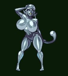 1girls 2025 alternate_version_available areola areolae breasts_bigger_than_head casetermk digimon digimon_(species) digimon_adventure digimon_adventure_02 female female_only gold_teeth gold_tooth golden_teeth golden_tooth hand_on_head hand_on_own_head hand_on_own_tail hand_on_tail helmet helmet_only holding_own_tail holding_tail huge_breasts implied_transformation metal_body metal_hair metal_helmet metal_skin metal_tail metaletemon metallic_body metallic_hair metallic_helmet metallic_nipples metallic_skin monkey_girl nipples nude nude_female solo solo_female sora_takenouchi species_transformation tail thick_thighs transformation wide_hips