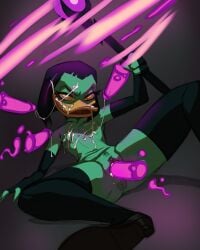 1girls cum_in_pussy cum_inside cum_on_breasts cum_on_face digital_media_(artwork) disney ducktales ducktales_(2017) female gloves magic_penis magica_de_spell on_back small_breasts staff tagme thehumancopier vaginal_penetration