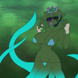 blabbit colossal_(my_singing_monsters) colossal_breasts ghost_humper hyddryd_(my_singing_monsters) jeeode my_singing_monsters octopus_girl self_upload small_bikini toe_jammer underwater water_island