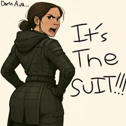ai_generated angry ava_starr behind_view big_ass female ghost_(marvel) hands_on_hips looking_back marvel marvel_cinematic_universe marvel_comics mcu thunderbolts thunderbolts*