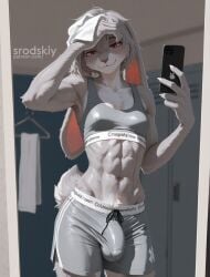 ai_generated bunny_ears female fitness furry furry_bunny furry_only futanari gum hentai intersex original_character penis sport sports_bra srodskiy tagme vulgar