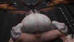 1boy 1girls 3d animated cowgirl_position diablo huge_ass lilith_(diablo) regina3d tagme video