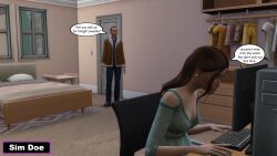 3d age_difference brown_hair caption comic comic_page english english_text family father father_and_daughter female martin_north(sim_doe) original_characters petite petite_body petite_breasts petite_female rachelle_north(sim_doe) sim_doe sims sims4 sims_4 speech_bubble speech_bubbles step-incest stepcest stepfather_and_stepdaughter straight the_sims the_sims_4 twintails