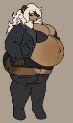 big_breasts breasts cleavage female furry huge_breasts mexifurfoof pregnant ready_to_pop tagme thick_thighs wide_hips