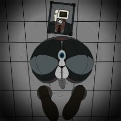 anal_focus anal_gape android anus blue_anus blue_penis cameraman cameraman_(skibidi_toilet) gaping implied_anal lucky_cameraman male male_focus male_only object_head penis robot robot_humanoid robot_joints robot_penis skibidi_toilet stuck_in_wall unusual_penis