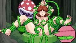 anal animated anus barefoot breast_grab breast_squeeze feet james_cabello mario_(series) piranha_plant pixel_animation pixel_art princess_daisy pussy soles sound spread_legs tagme tentacle tentacle_rape tentacle_sex uncensored vaginal_penetration video