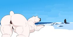 1girls ambiguous_gender anthro anus ass ass_bigger_than_head background_character behind_view big_ass big_breasts big_butt breasts bubble_butt curvaceous curvy curvy_figure female furry huge_ass huge_breasts hunting ice mertvykhcrows nude ocean pinniped pixel_art polar_bear predator/prey puffy_anus puffy_nipples pussy scut_tail seal sketch solo_focus stalker tail thick_thighs unseen_female_face ursid voluptuous voluptuous_female wide_hips