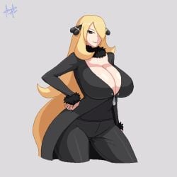 cynthia (pokemon) from nintendo by acrylictoon